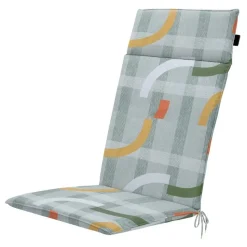 Madison - Tuinstoelkussen Hoge Rug Tess orange - Ca. 120x50 cm - Set van 4