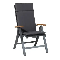 Madison - Tuinstoelkussen Hoge Rug Panama grey - Ca. 120x50 cm - Set van 4