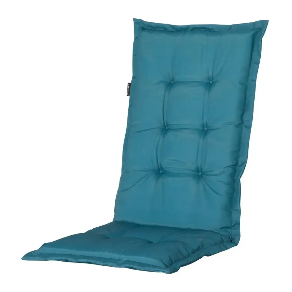 Madison - Tuinstoelkussen Lage Rug Panama sea blue - Ca. 105x50 cm - Set van 4