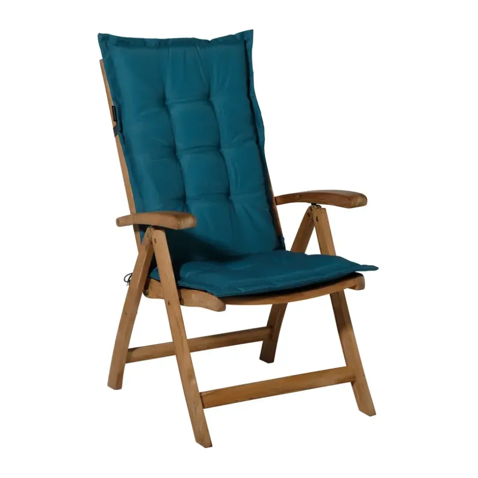 Madison - Tuinstoelkussen Lage Rug Panama sea blue - Ca. 105x50 cm - Set van 4