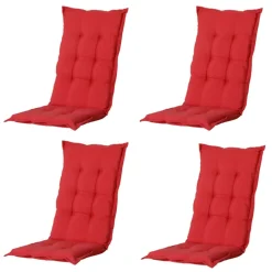 Madison - Tuinstoelkussen Hoge Rug Panama brick red - Ca. 123x50 cm - Set van 4