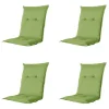 Madison - Tuinstoelkussen Lage Rug Rib lime - Ca. 105x50 cm - Set van 4