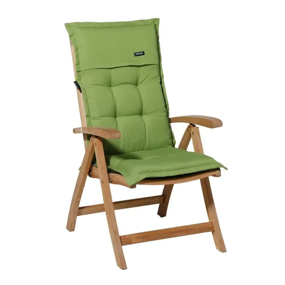 Madison - Tuinstoelkussen Lage Rug Rib lime - Ca. 105x50 cm - Set van 4