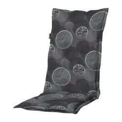 Madison - Tuinstoelkussen Hoge Rug Circle grey - Ca. 123x50 cm - Set van 4