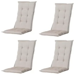 Madison - Tuinstoelkussen Lage Rug Panama linnen - Ca. 105x50 cm - Set van 4