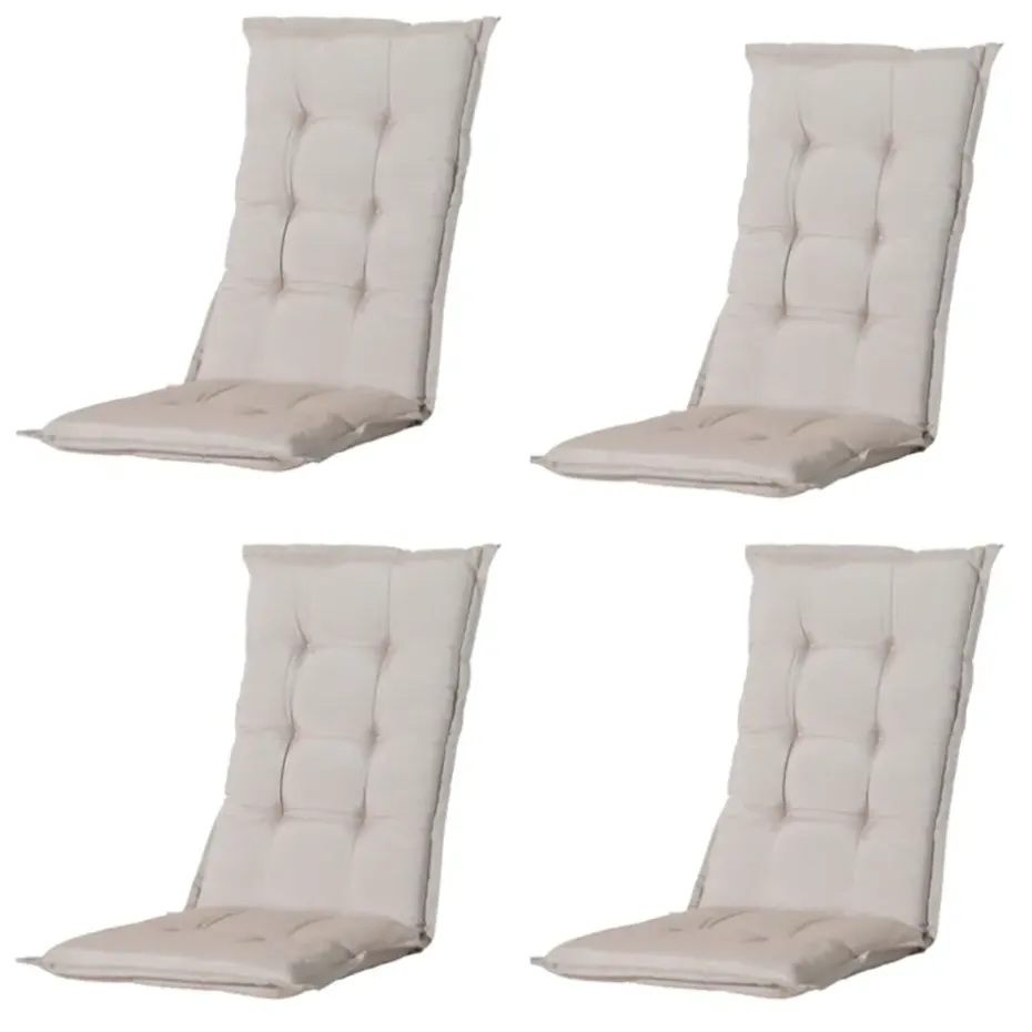 Madison - Tuinstoelkussen Lage Rug Panama linnen - Ca. 105x50 cm - Set van 4