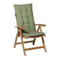 Madison - Tuinstoelkussen Hoge Rug Panama sage - Ca. 123x50 cm - Set van 4