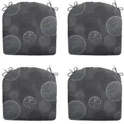 Madison - Zitkussen Circle grey - Ca. 46x48 cm - Set van 4