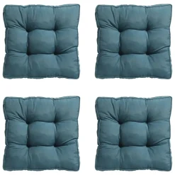 Madison - Zitkussen Florance Panama sea blue - Ca. 47x47 cm - Set van 4