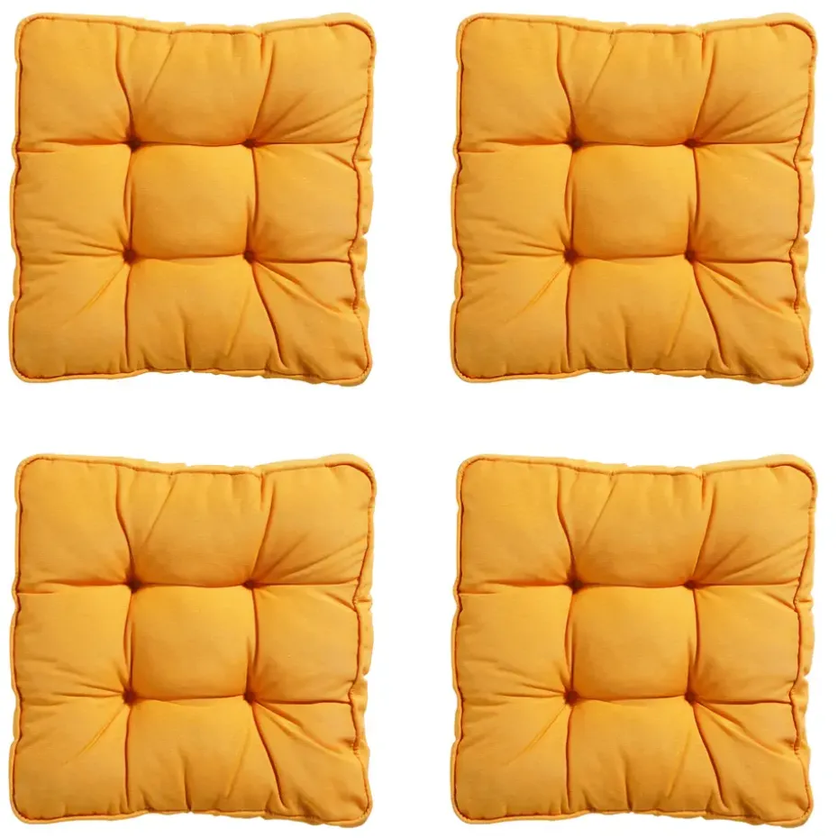 Madison - Zitkussen Florance Panama golden glow - Ca. 47x47 cm - Set van 4