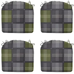 Madison - Zitkussen Patchy olive - Ca. 46x48 cm - Set van 4