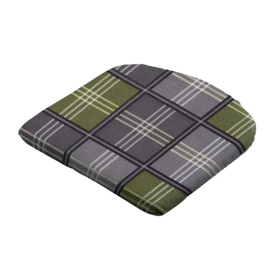 Madison - Zitkussen Patchy olive - Ca. 46x48 cm - Set van 4