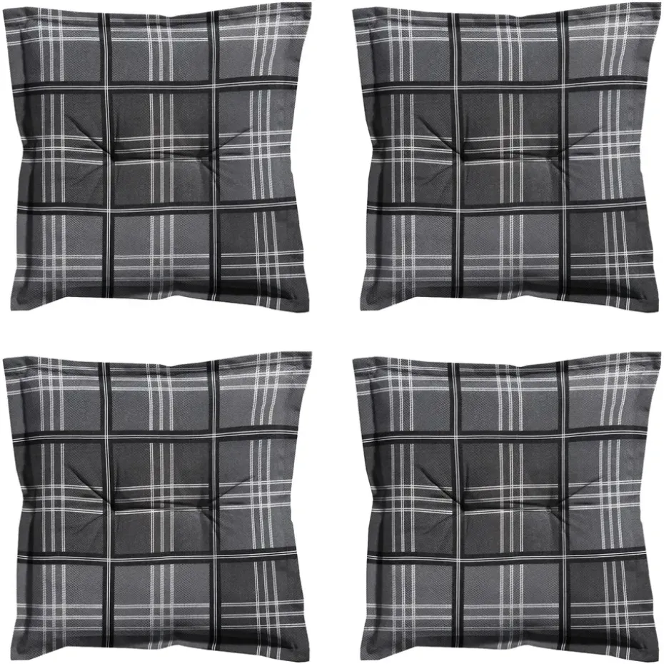 Madison - Zitkussen Patchy grey - Ca. 50x50 cm - Set van 4