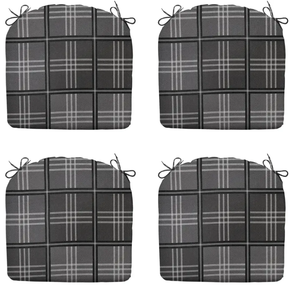 Madison - Zitkussen Patchy grey - Ca. 46x48 cm - Set van 4