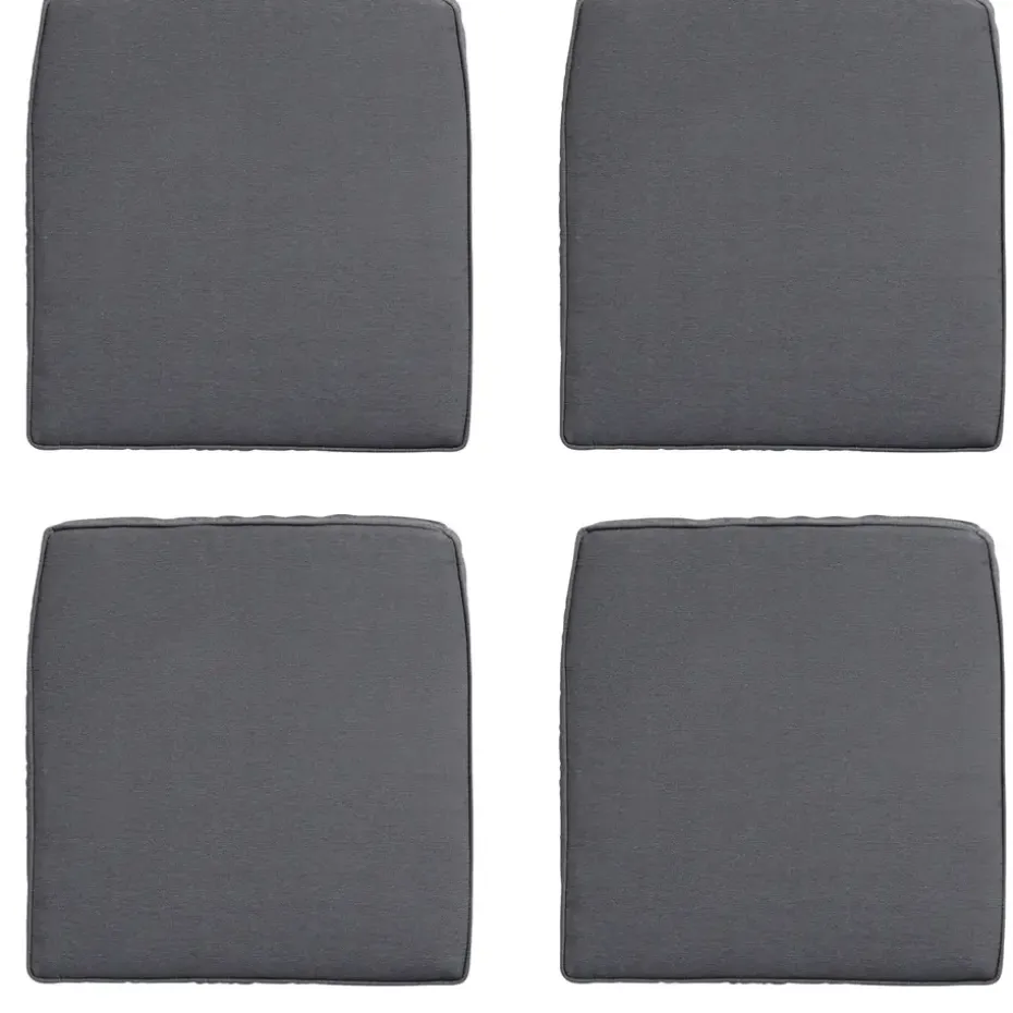 Madison - Zitkussen Wicker Panama grey - Ca. 48x48 cm - Set van 4