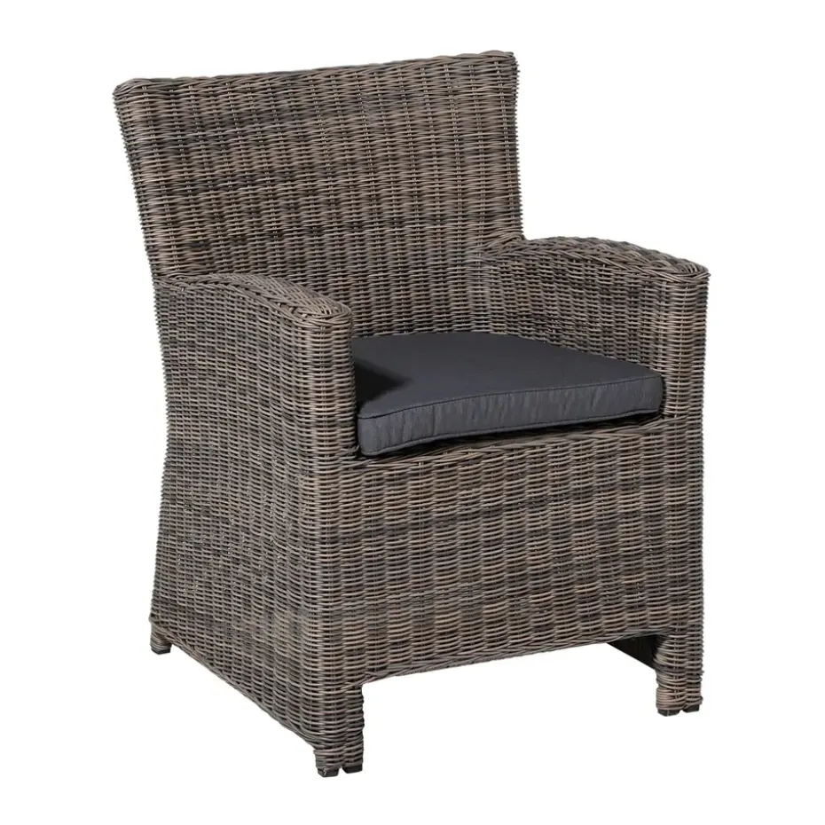 Madison - Zitkussen Wicker Panama grey - Ca. 48x48 cm - Set van 4