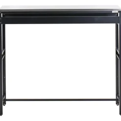 MAENZA - Buitenkeukenkast set met tafel - Zwart - Staal