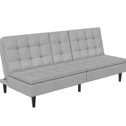 Maine - Slaapbank in grijze ribstof