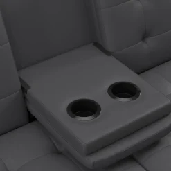 Maine - 3-zits slaapbank in grijs kunstleer