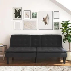 Maine - 3-zits slaapbank in antraciet stof