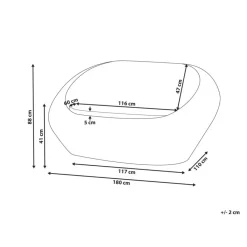 MAIORI - Tuinbank 2-zits - Natuurlijk/Beige - Rotan
