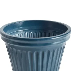 MAIZE - Bloempot - Blauw - 43 cm - Steenmengsel