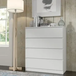 Maja dressoir S4 40x90x104 cm wit mat met 4 lades