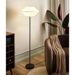 MAKETSI - Staande lamp - Wit - IJzer/Stof