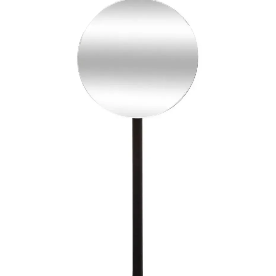 Make-up organizer/opberger met spiegel 14 x 14 x 35 cm zalmroze