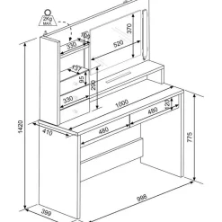 Make-uptafel Wish - wit
