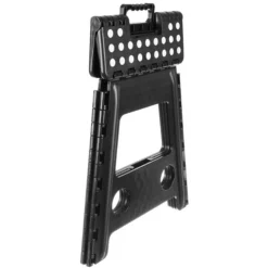 Malatec Inklapbaar krukje - zwart - 39 cm - opvouwbaar - opstapje