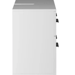 Malika - Wastafelonderkast 80 cm met 1 klep 1 lade in antraciet wit