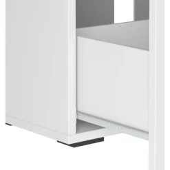 Malika - Wastafelonderkast 80 cm met 1 klep 1 lade in antraciet wit