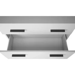 Malika - Wastafelonderkast 80 cm met 1 klep 1 lade in antraciet wit