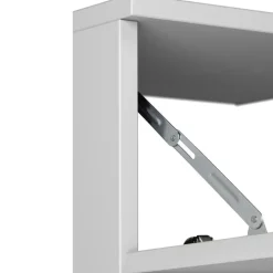 Malika - Wastafelonderkast 80 cm met 1 klep 1 lade in antraciet wit