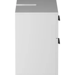 Malika - Wastafelonderkast 60 cm met 1 klep 1 lade in antraciet wit