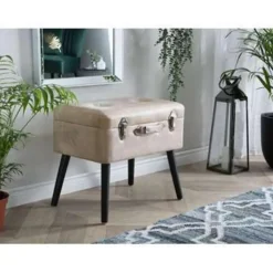 MALLARD - Hocker - Beige - Kunstleer