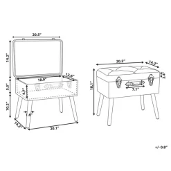 MALLARD - Hocker - Beige - Kunstleer