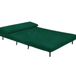 Mallory - Slaapbank 140 cm in donkergroene fluweel