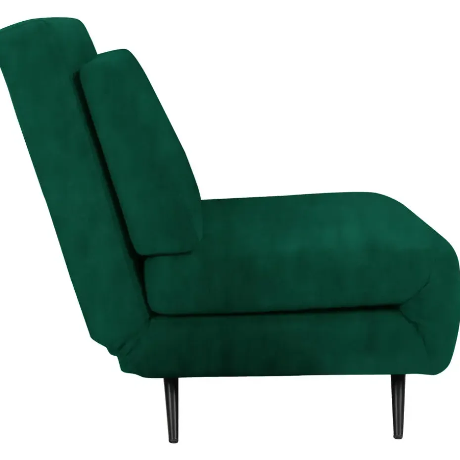 Mallory - Slaapbank 140 cm in donkergroene fluweel