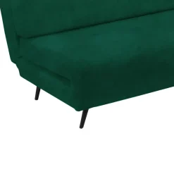 Mallory - Slaapbank 140 cm in donkergroene fluweel