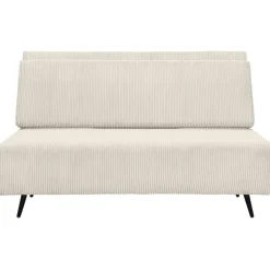 Mallory - Slaapbank 140 cm in crèmekleurige stof