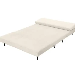 Mallory - Slaapbank 140 cm in crèmekleurige stof