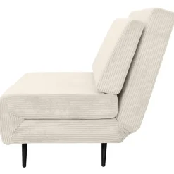 Mallory - Slaapbank 140 cm in crèmekleurige stof