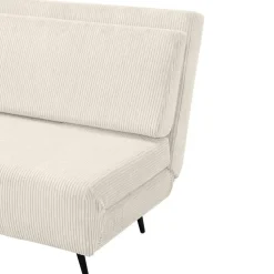 Mallory - Slaapbank 140 cm in crèmekleurige stof