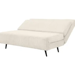 Mallory - Slaapbank 140 cm in crèmekleurige stof