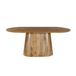 Mangohoutonline - Eettafel Nova Capsule 210x100cm Rechthoekig - Bruin - Mahom