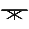 Mangohoutonline - Eettafel Memphis Black 240x100cm Rechthoekig - Zwart - Mahom