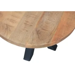 Mangohoutonline - Eettafel Madison 150cm Rond - Bruin - Mahom