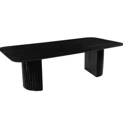 Mangohoutonline - Eettafel Lucia Black 240x110cm Rechthoekig - Zwart - Mahom